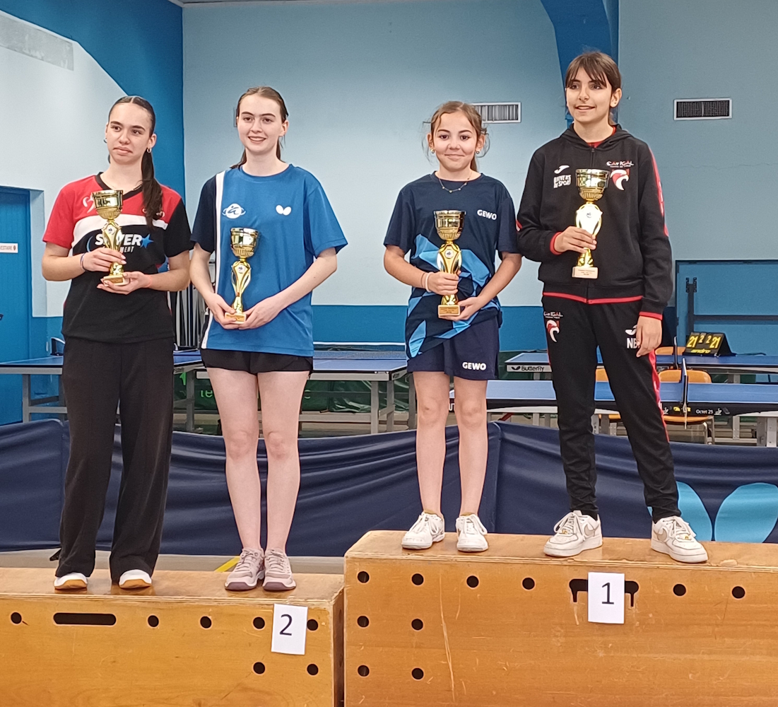 Podium double juniors filles